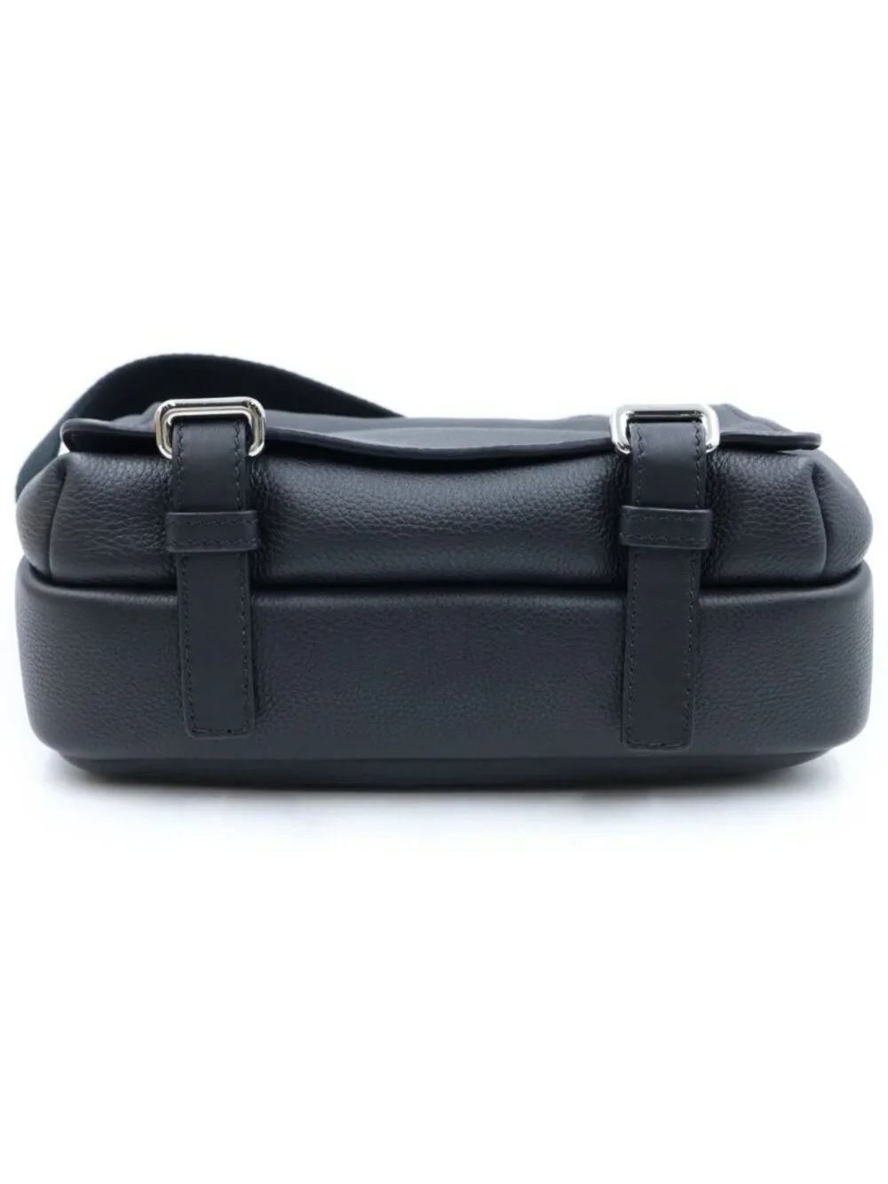 Loewe Anagram Messenger Bag Leather Silver Black